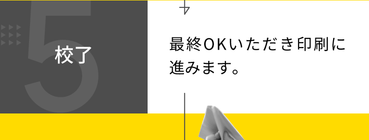 5.校了 最終OKいただき印刷に進みます。